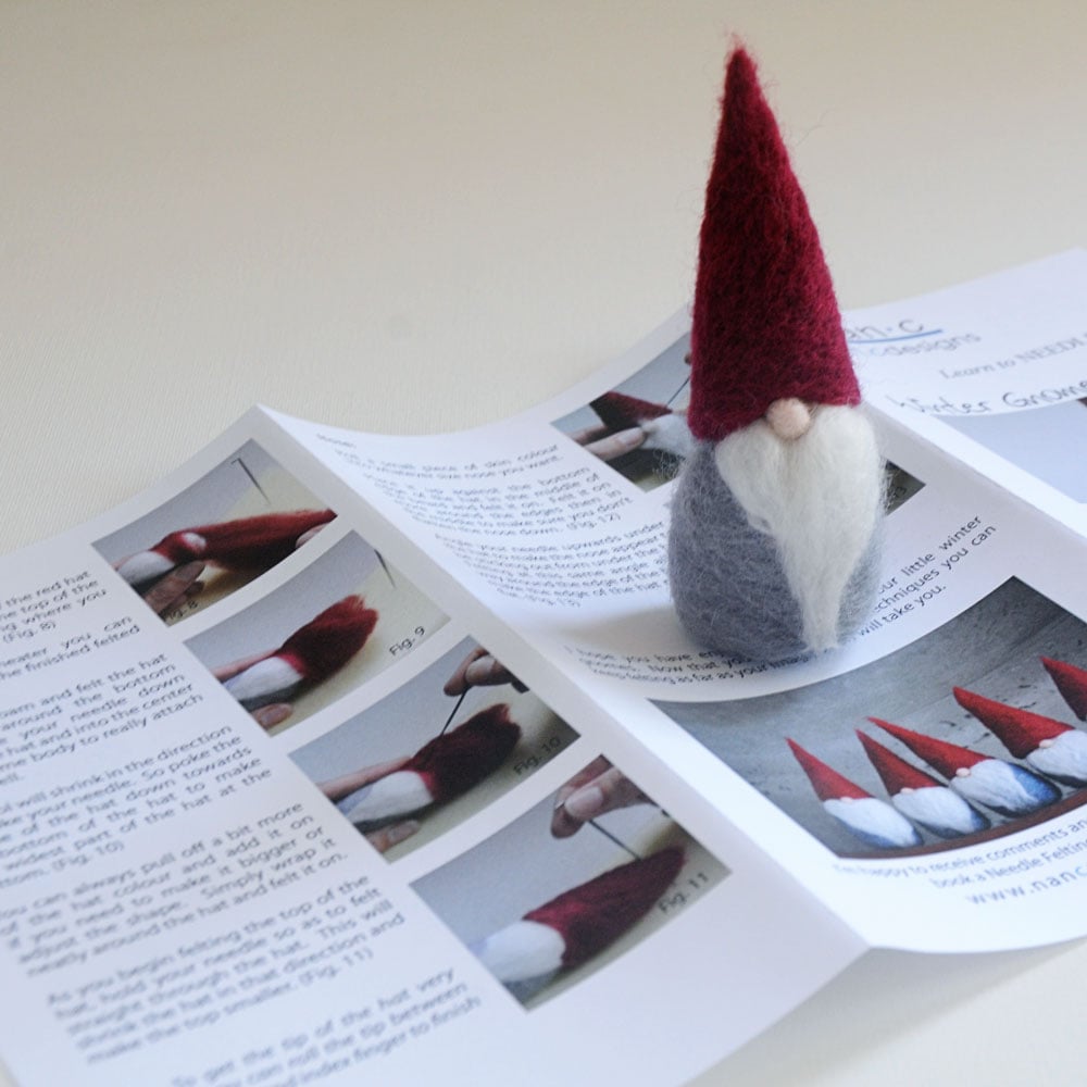 Winter Gnome Needle Felting Kit / nan.c designs