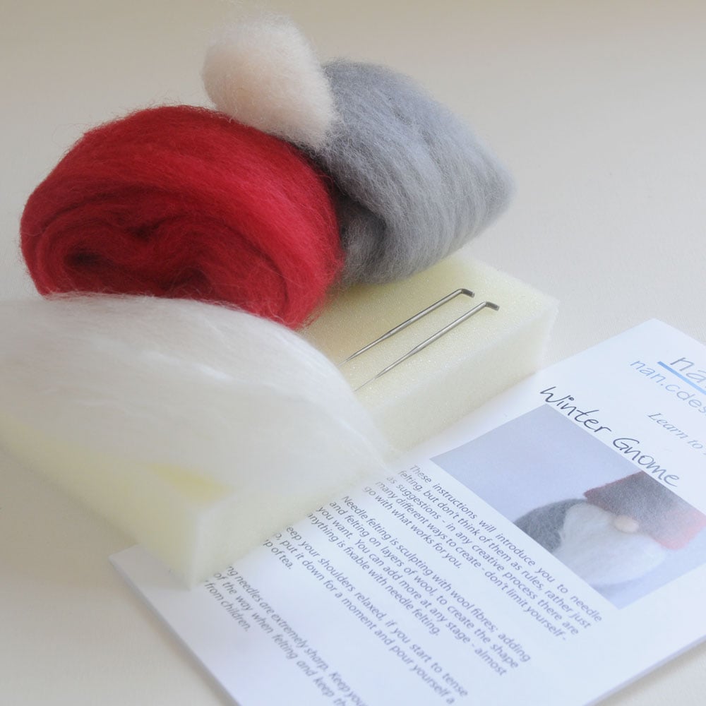 Winter Gnome - Needle Felting Kit