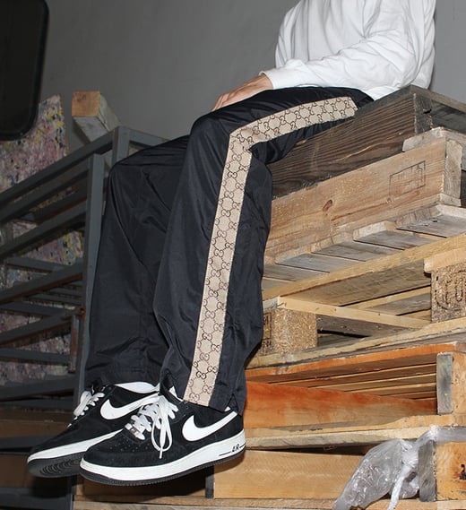 gucci striped track pants