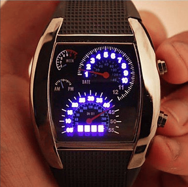 Muscle Horsepower — Racing car led Dashboard watch