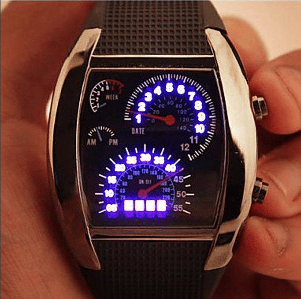 Image of Racing car led Dashboard watch