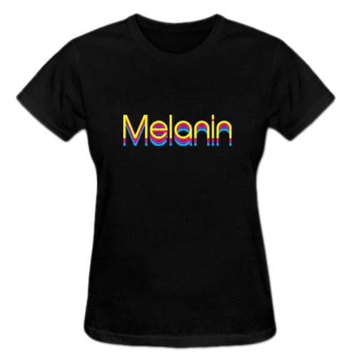 Image of Black Multicolored Melanin T-shirt