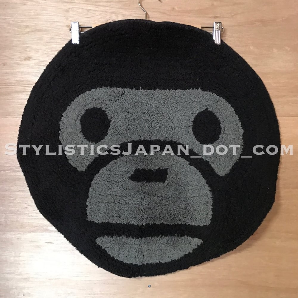 Image of A Bathing Ape Bape Baby Milo Face Rug Mat Black