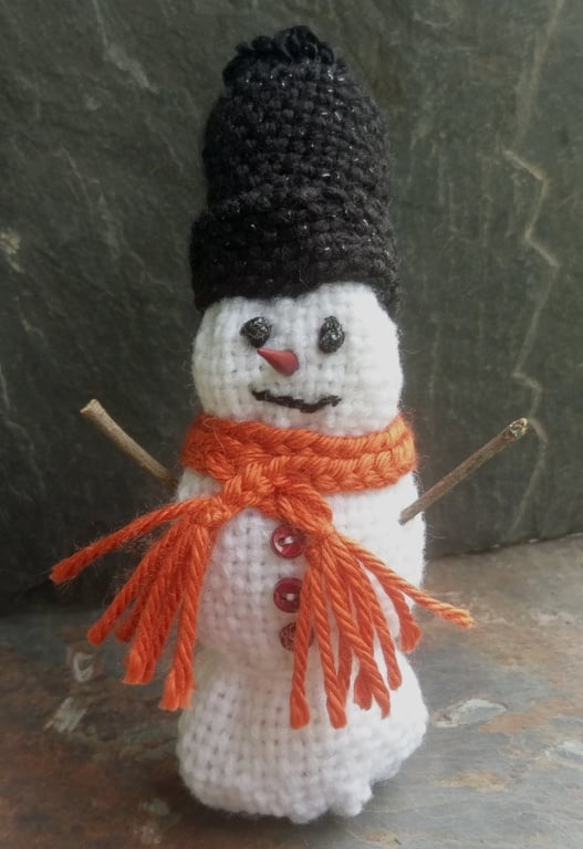 Image of Snowman Decoration, handwoven