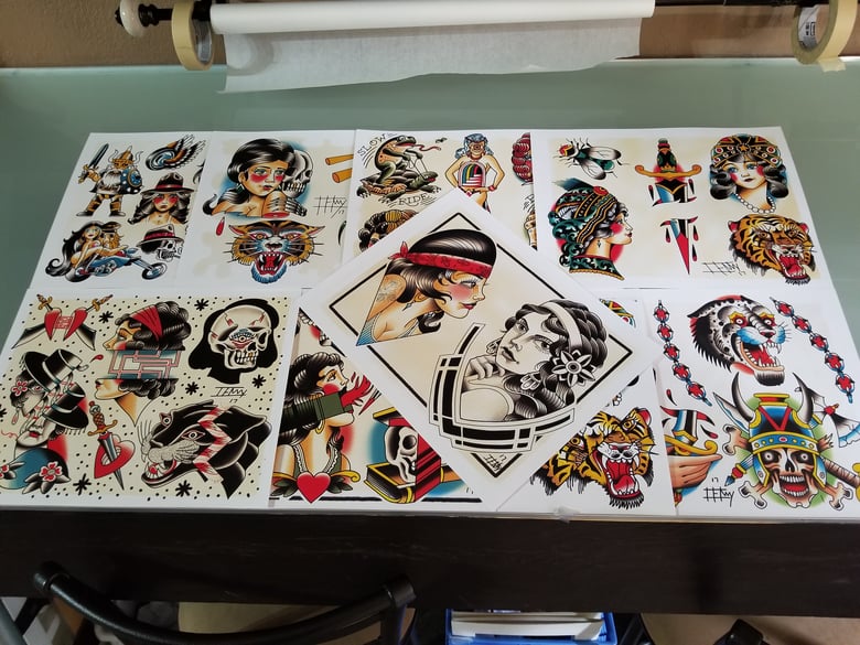 Image of Tattoo Lenny flash set 2017