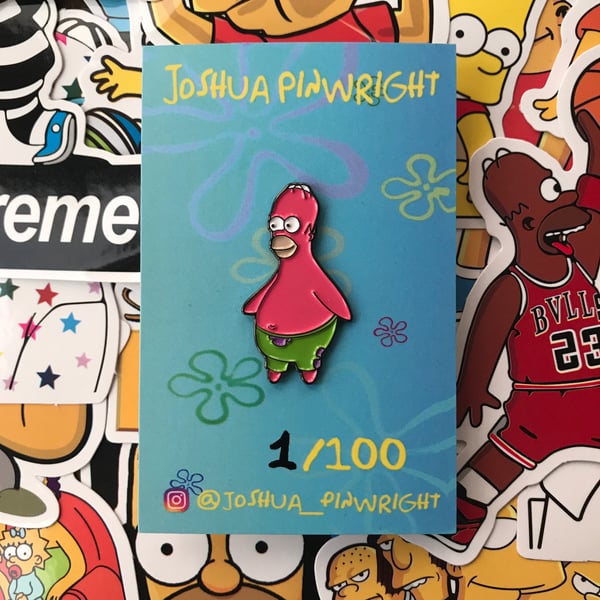 Image of Patrick Simpson 35mm soft enamel pin