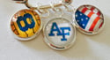 Air Force Academy Silver Bangle Bracelet with 2 charms
