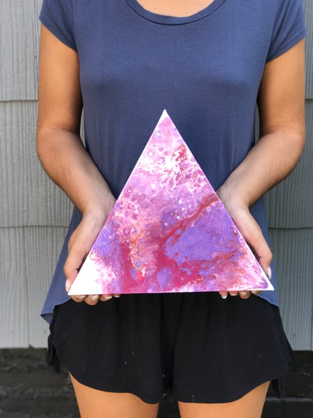 Image of "Wine Spill", 10 inch Original Acrylic on Canvas