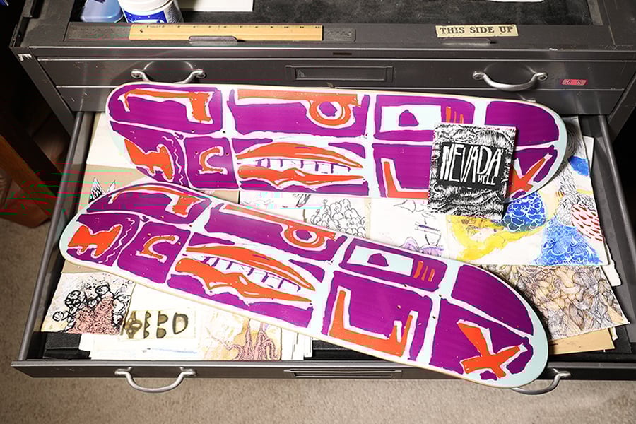 Image of Nevada Hill X Index Skateshop Collab Skateboard and Zine