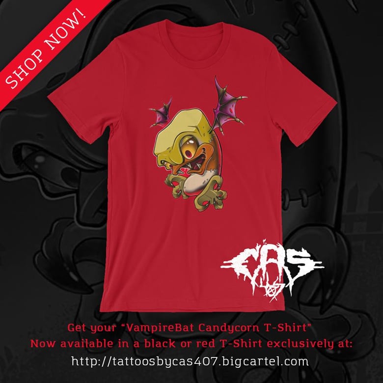 Image of VampireBat Candycorn T-Shirt Red