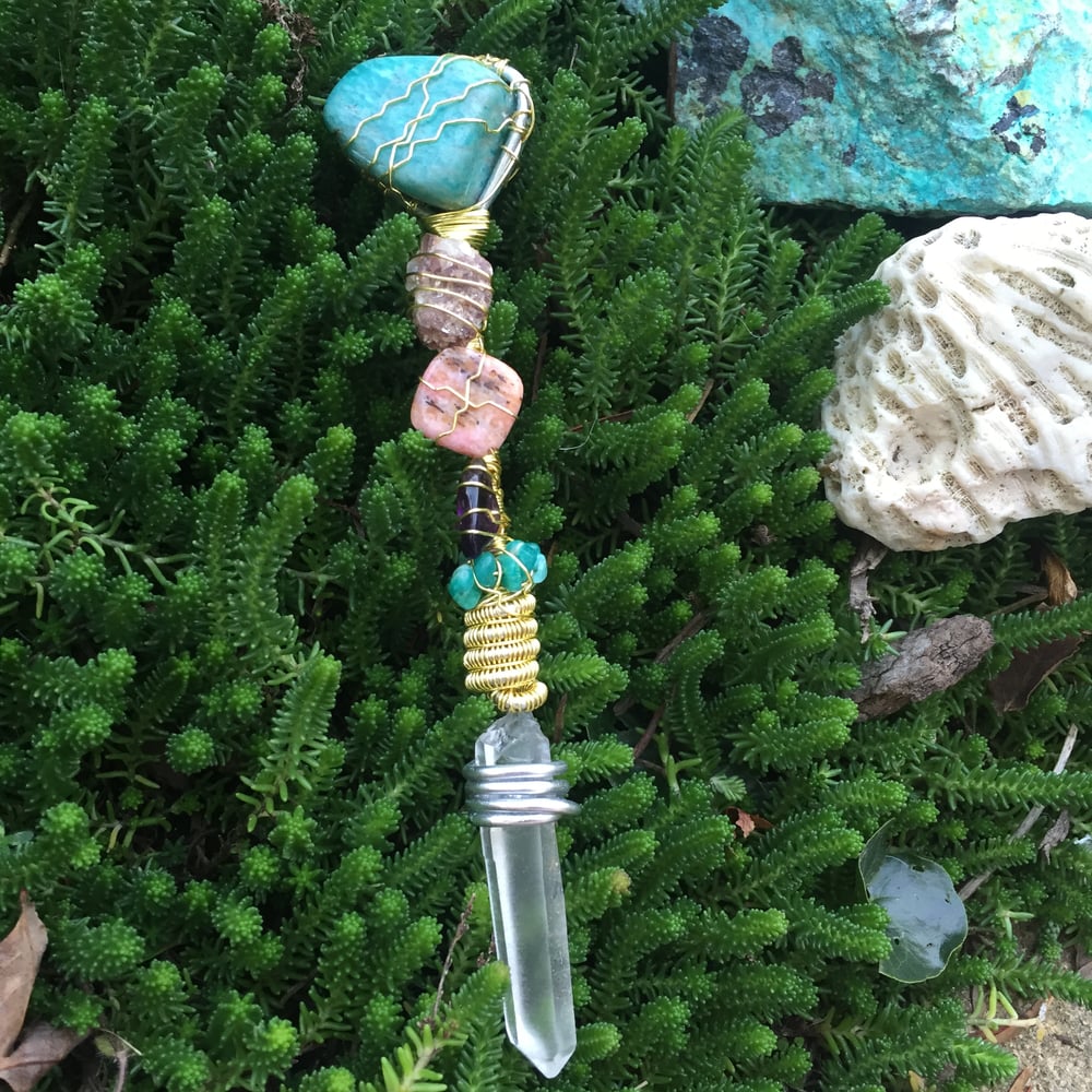 Image of Emotional Healing, Stress Relief, & Positive Transformation Crystal Wand