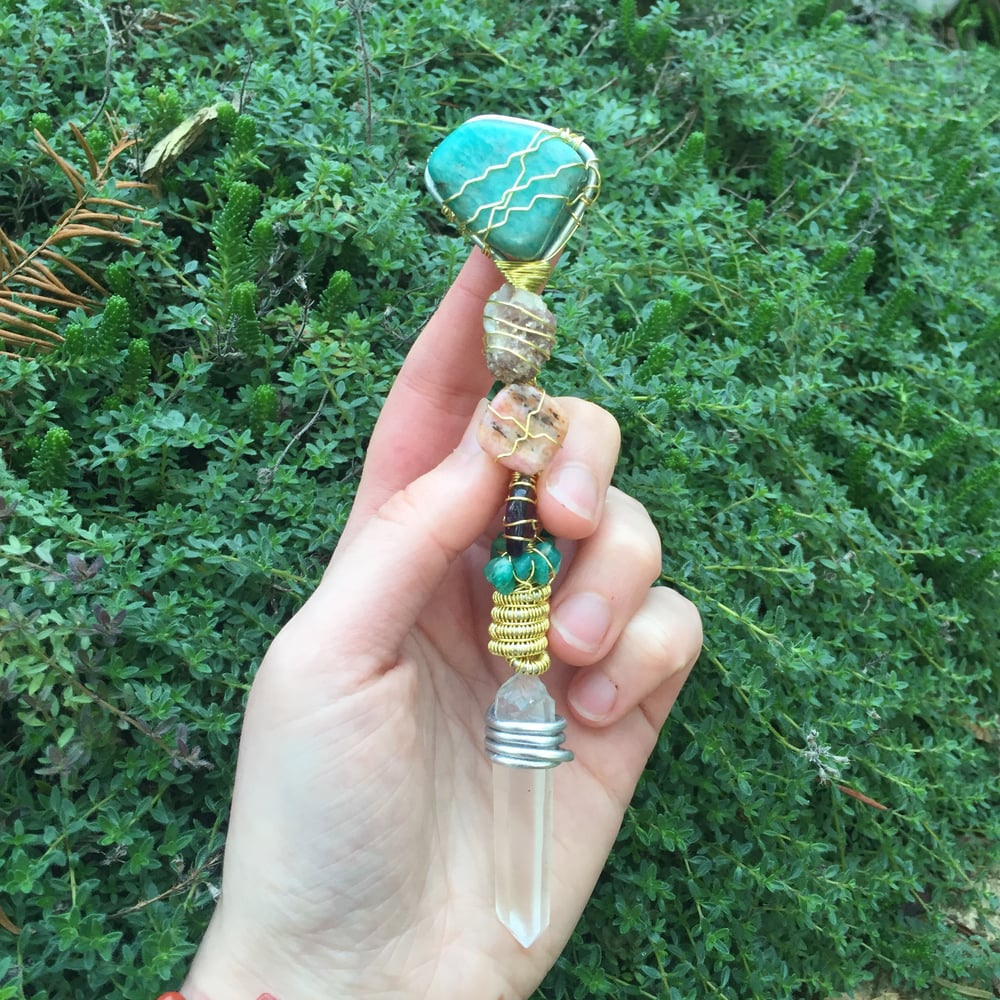 Image of Emotional Healing, Stress Relief, & Positive Transformation Crystal Wand