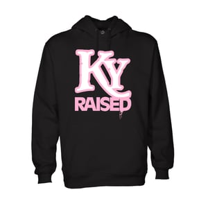 Image of KY Raised Hoodie in Black / White / Pink