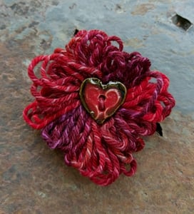 Image of Rosa Parks Heart pin, handmade