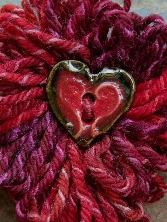 Image of Rosa Parks Heart pin, handmade