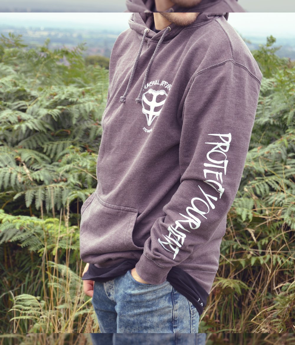 Image of Protect Your Heart - Relaxed Fit Hoodie in Washed Grey
