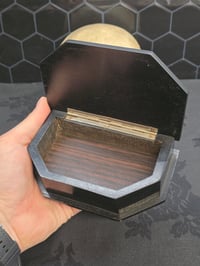 Image 5 of Beautiful Vintage Ebony wooden jewellery trinket Box & Preserved Web