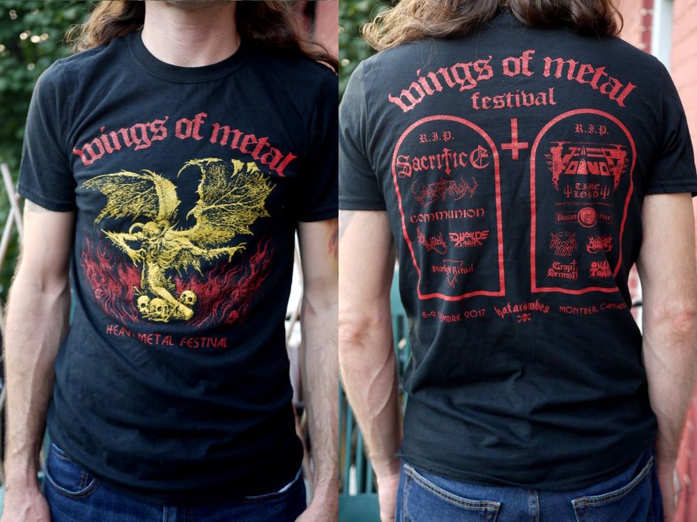 Image of Wings of Metal Festival T-shirt pre-order