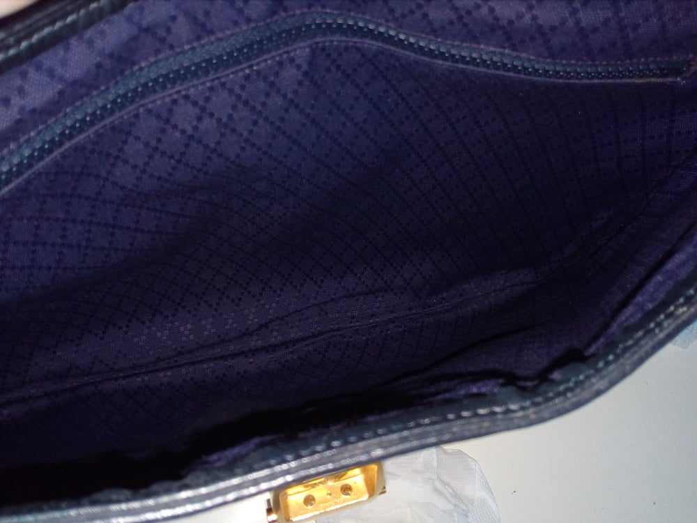 Image of Gucci navy blue GG monogram Jackie O hobo handbag