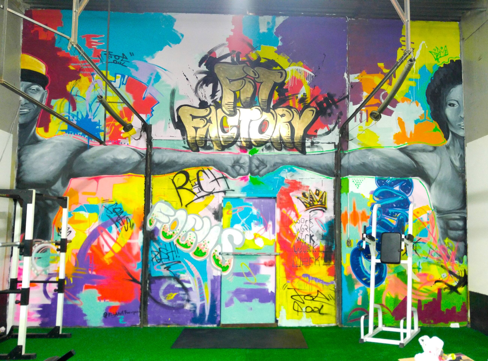 Image of Ambishun Fitness Fit Factory Mural