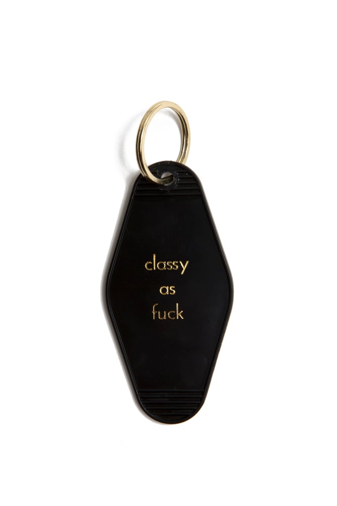 Image of classy as fuck keytag