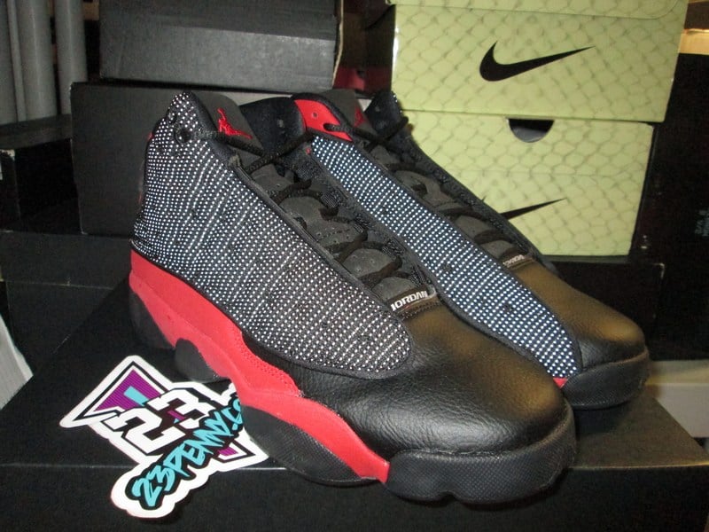 jordan 13 gray and red