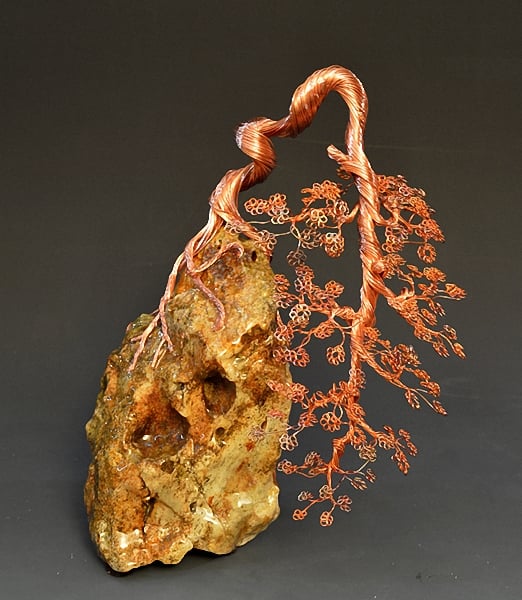 Image of Bonsai Tree Art Sculpture Handcrafted By H-Omer - 2322 - FREE SHIPPING