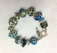 Image 2 of Ivory & Aqua Bracelet
