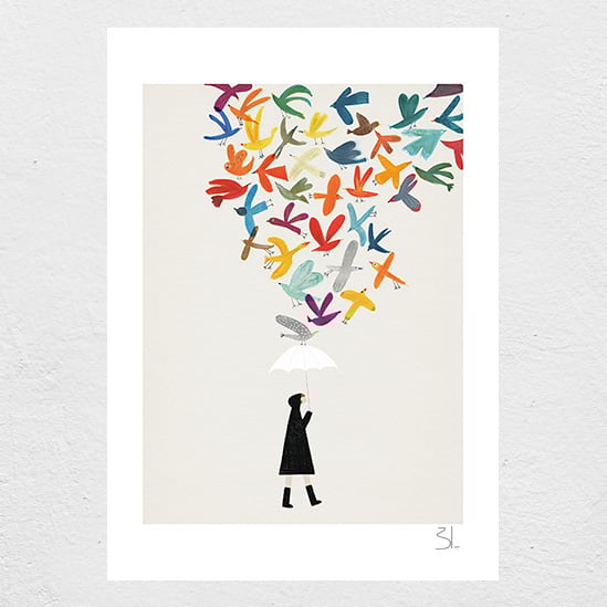 Image of Autumn Birds Print