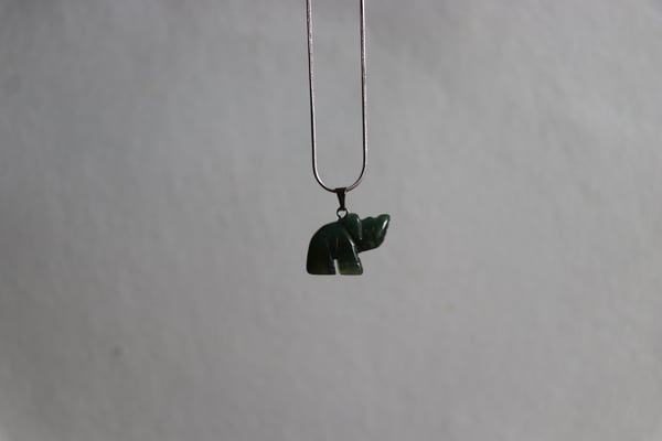 Image of Rhino Stone Necklace Green