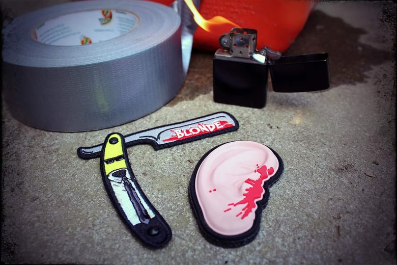 Image of V.7 Embroidered Straight Razor/PVC Set "Reservoir Dogs"