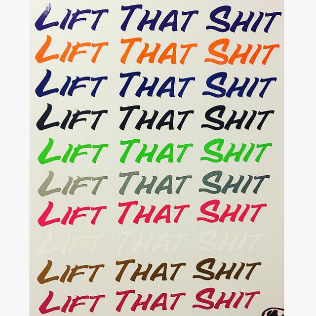 Image of "Lift That Shit" Decals (Set of 2)