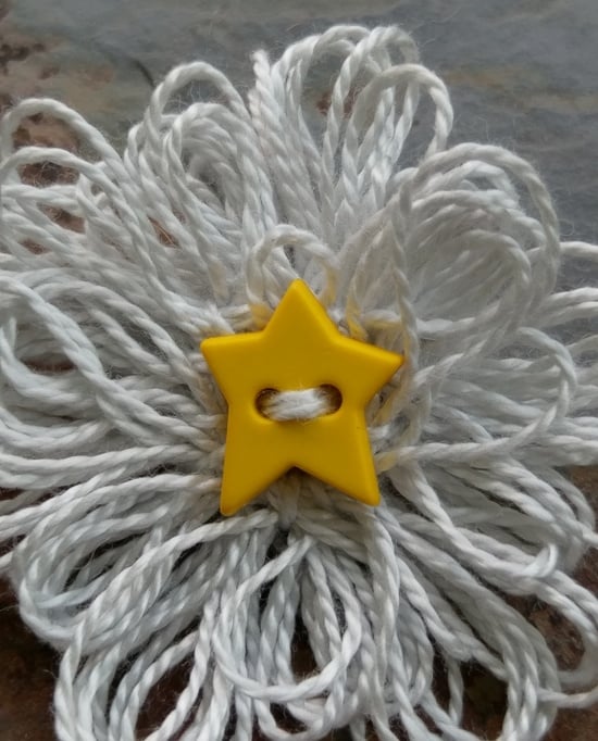 Image of Silver Pearl Star Pin, handmade