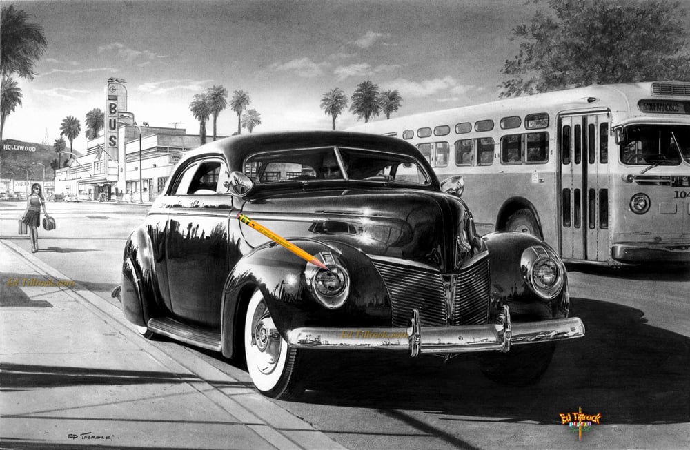 Image of "Bus Stop" Signed & Numbered 20x24 Giclee' Print