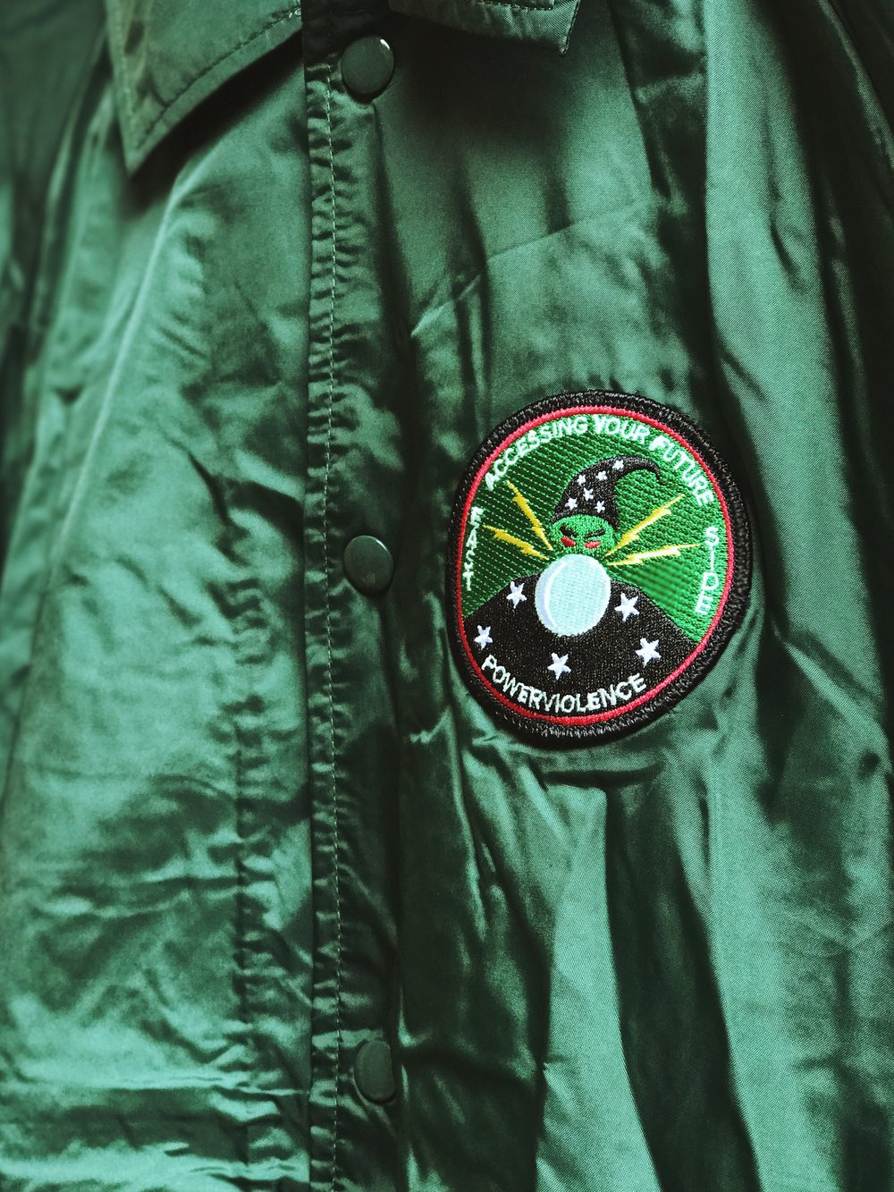 Image of East Side Powerviolence 'TEARS' Coaches Jacket (Hunter Green)