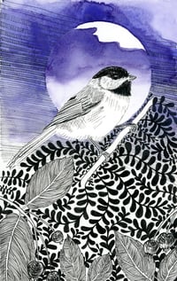 Image 3 of CHICKADEE KING: 9X12 INCH LIMITED EDITION PRINT