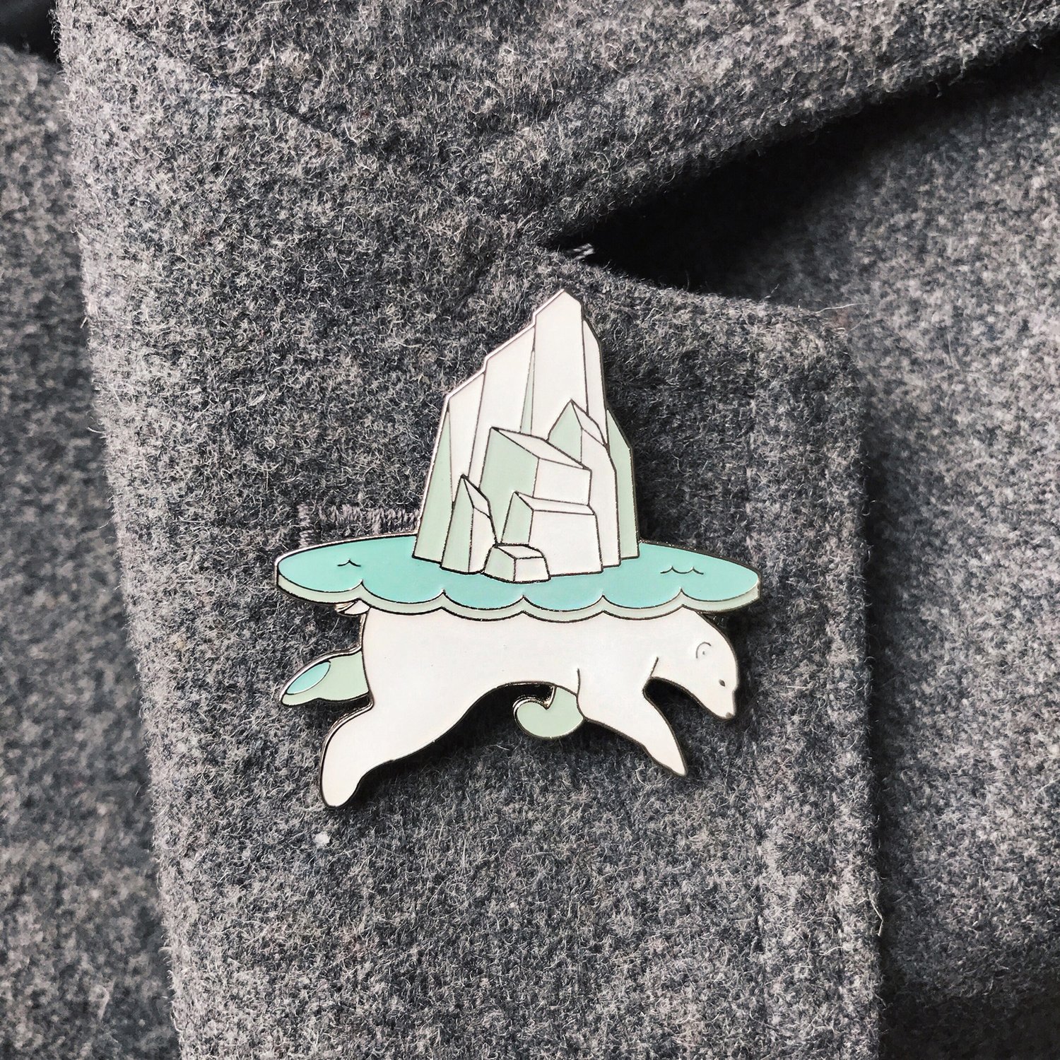 Image of #QuinnsPins: Polar Opposite Bear Pin Badge