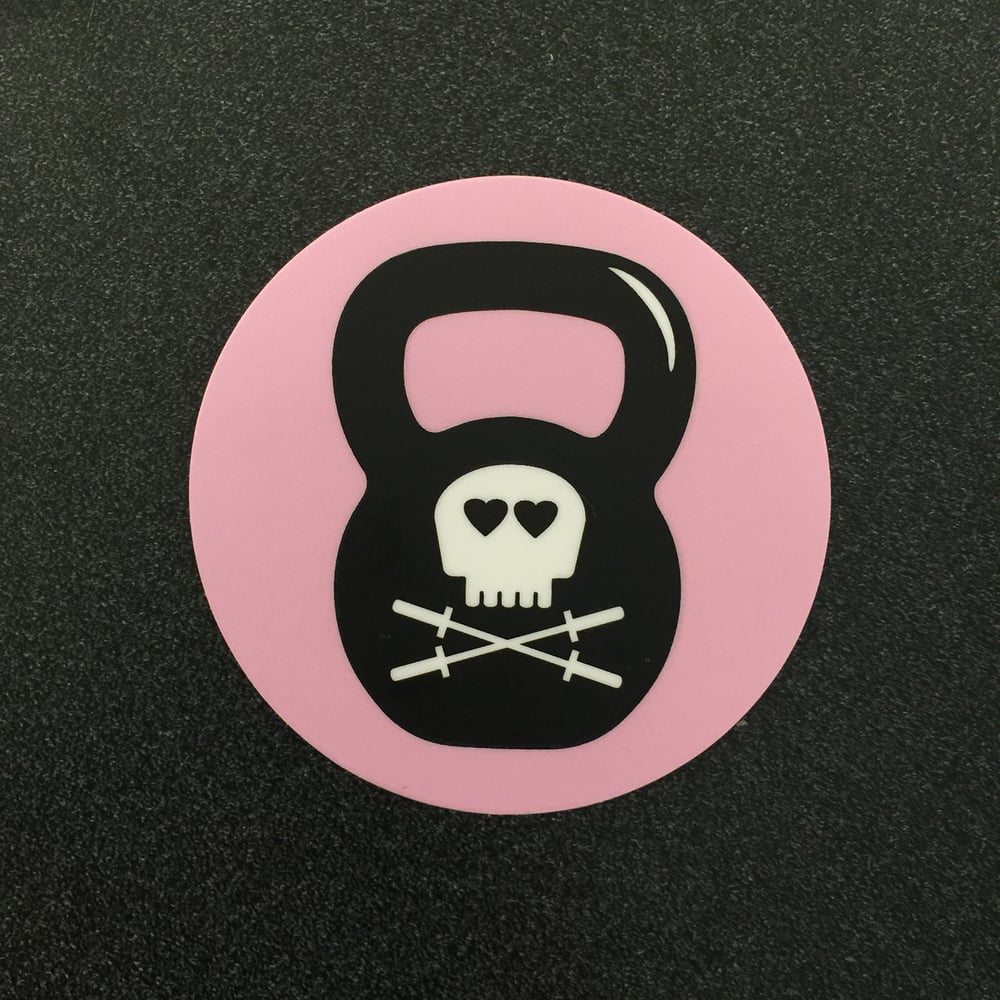 Image of Kettle Bell 3" round sticker