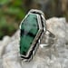Image of Ruby Zoisite Handmade Sterling Coffin Ring