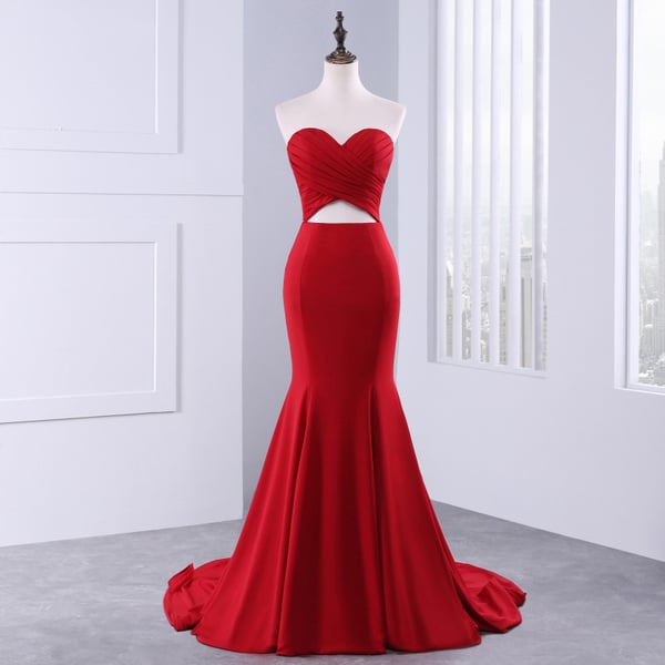 Image of 'CAMRYN' SWEETHEART CUTOUT PROM DRESS
