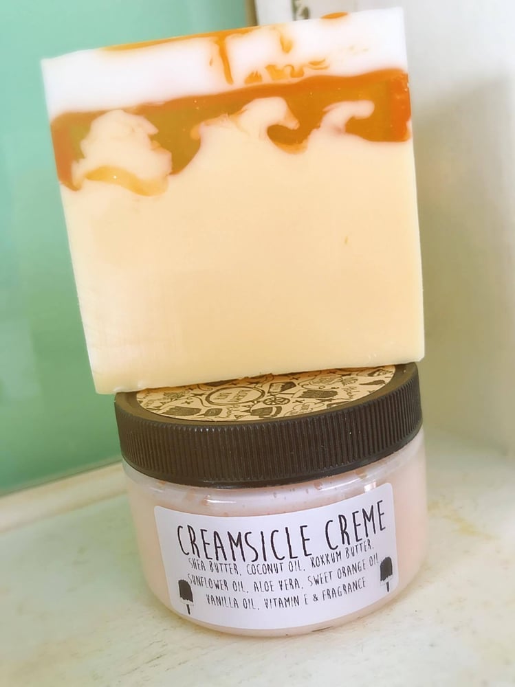 Image of Orange Creamsicle Cream and Soap Slice Duo