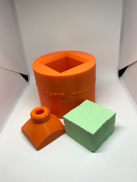 Image of Square 3 D Bath Bomb Mold