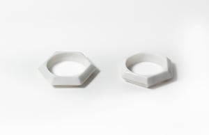 Image of Sliced Diamond Bone China Ring