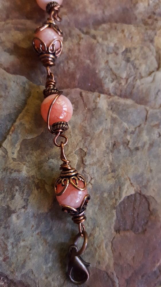Image of  Jade & Copper Bracelet