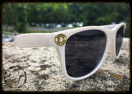 Image of Hornady .380 White Unisex Sunglasses w/ White Crystals