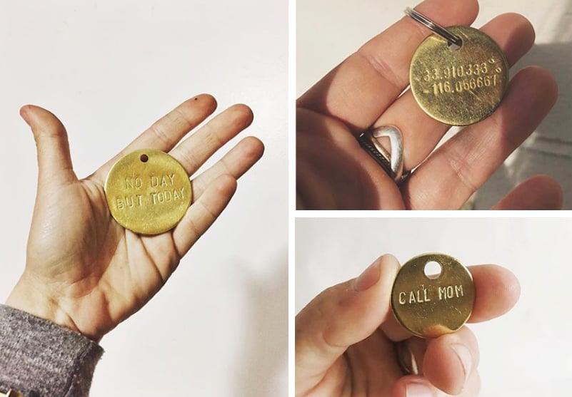 CUSTOM HAND HAMMERED BRASS KEYCHAIN | chaparral studio