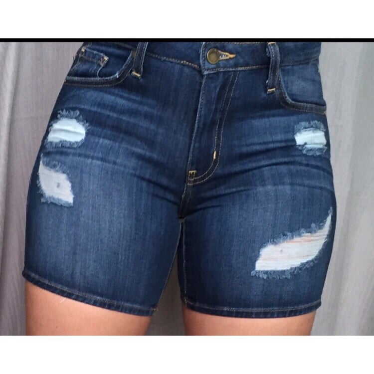 Daisy Distressed Denim Shorts