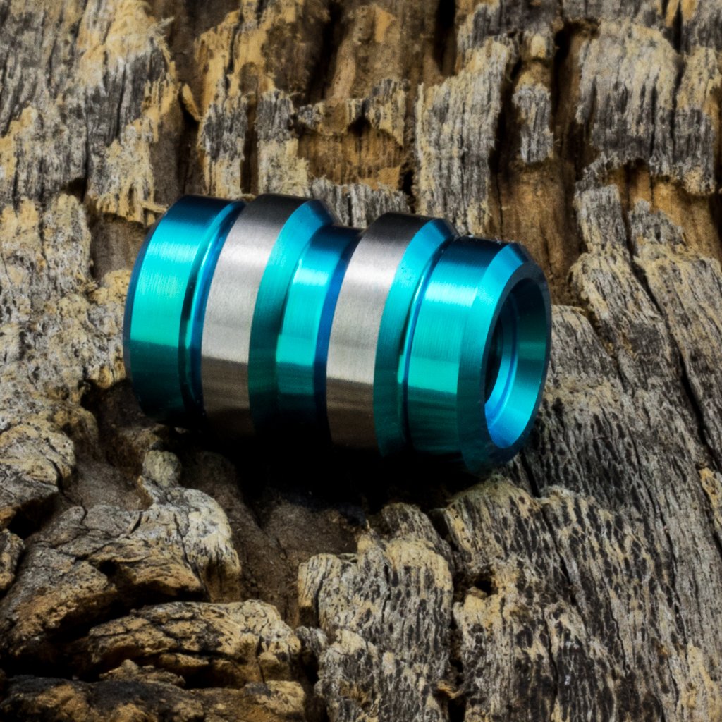 Image of Keg Aqua Ti Bead #1