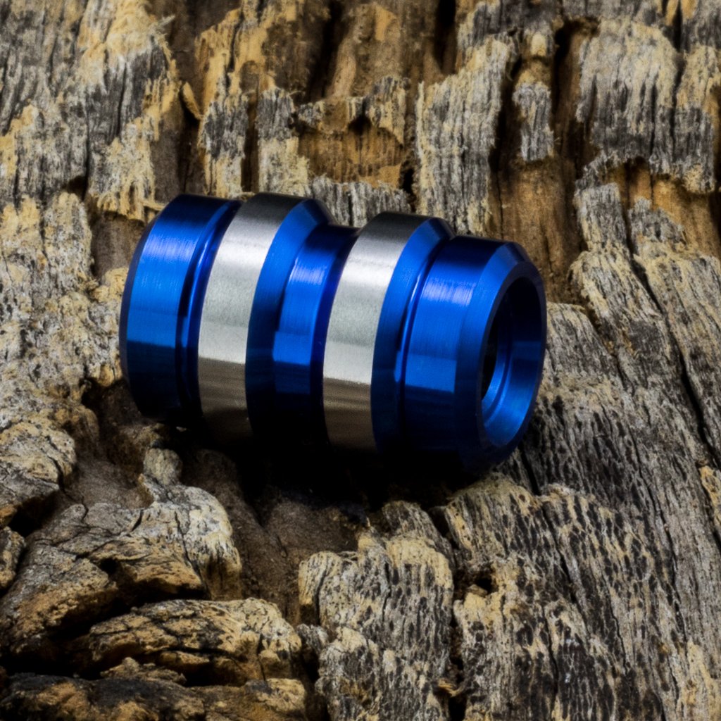 Image of Keg Electric Blue Ti Bead #1
