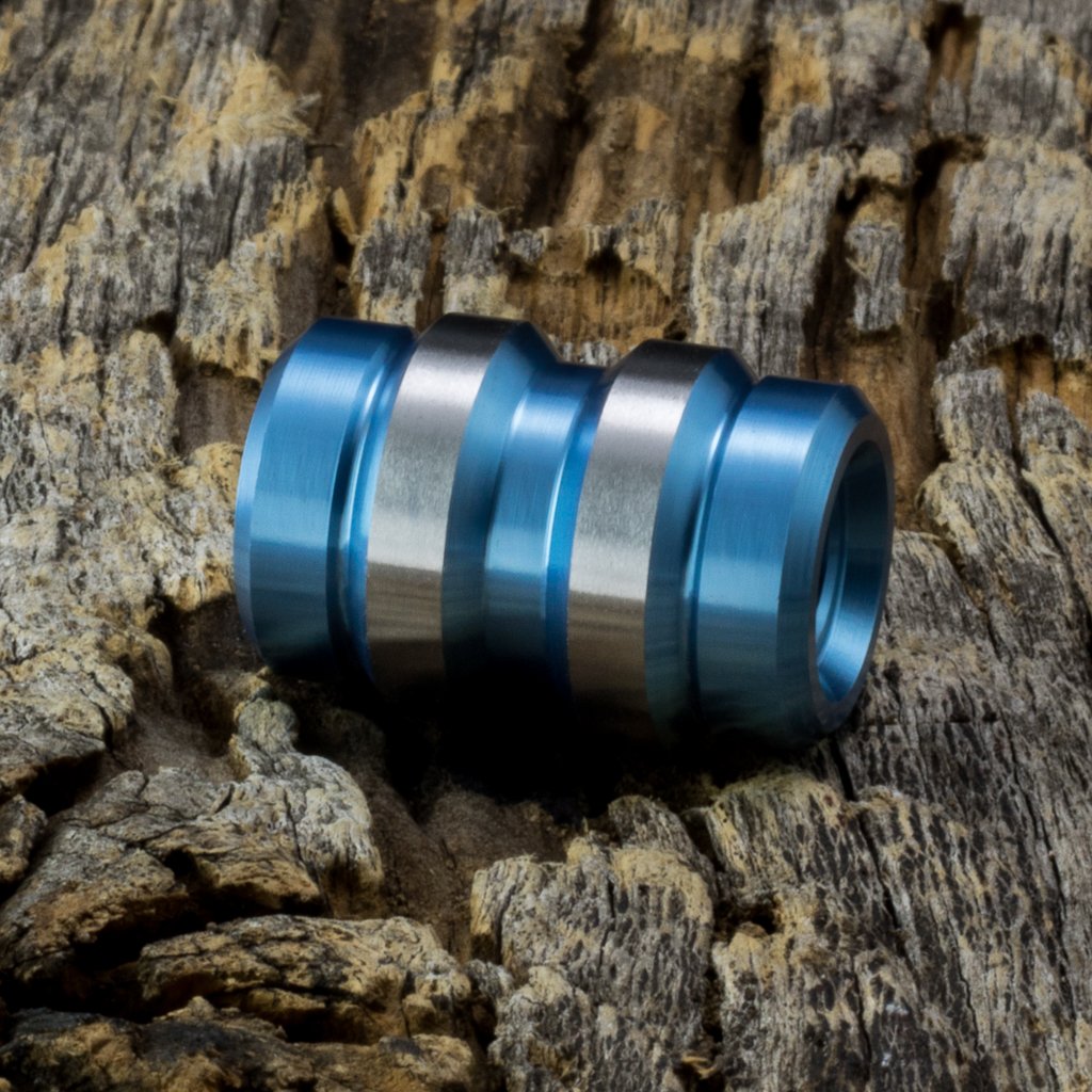 Image of Keg Light Blue Ti Bead #1